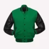 green-wool-body-black-leather-sleeves-varsity-jacket