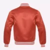 orange satin varsity jacket